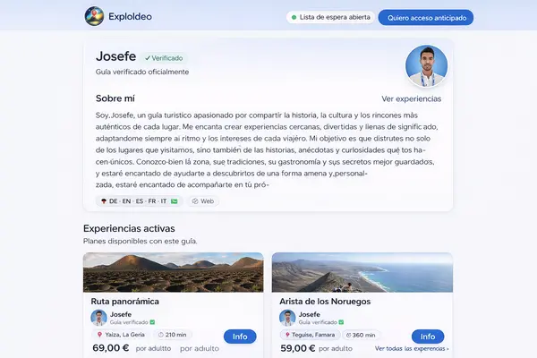Perfil del guía en Exploideo